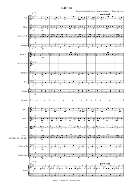 Kalinka for School Orchestra (arr. David Burndrett)