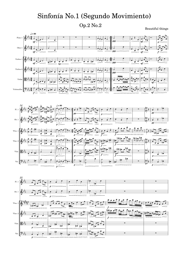 Sinfonía No.1(Segundo Movimiento)-Beautiful things Op.2 No.2