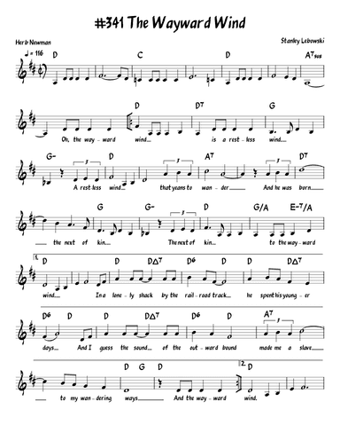 The Wayward Wind (arr. John Fries)