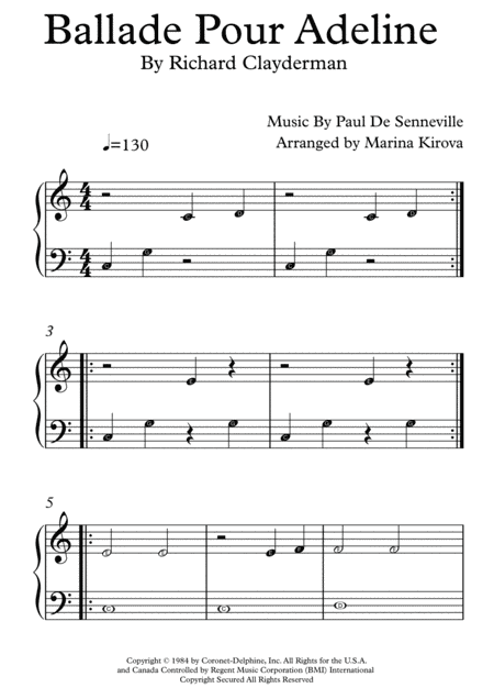 Ballade Pour Adeline (arr. Marina Kirova)