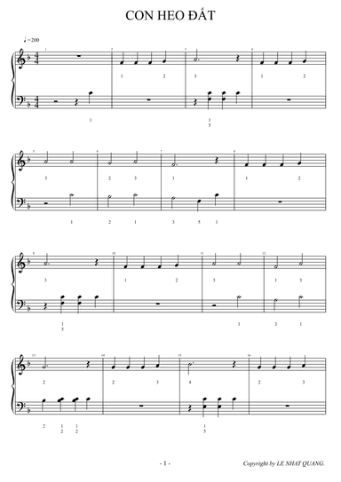 CON HEO Ð?T (arr. Le Nhat Quang)