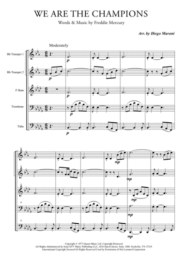 We Are The Champions (arr. Diego Marani)