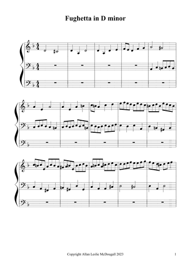 Fughetta in D minor