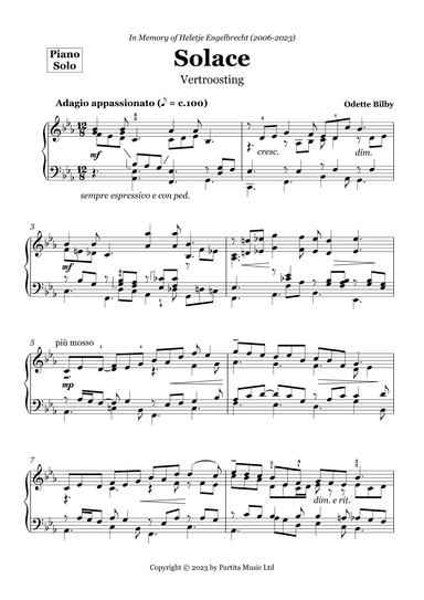 Solace / Vertroosting (Piano Solo Grade 7)