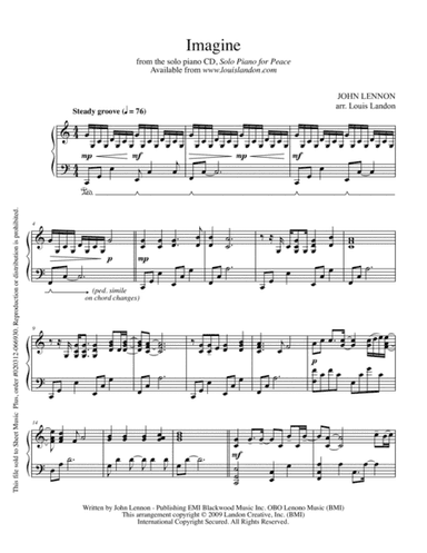 Imagine (arr. Louis Landon)