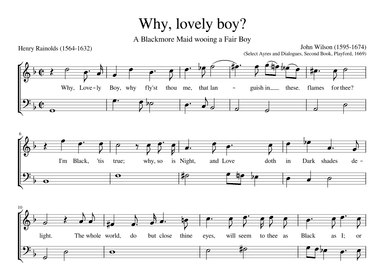 Why, lovely boy? (arr. Early Music Scores)