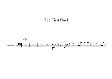 The First Noel (Bassoon) (arr. Digital Book Music)