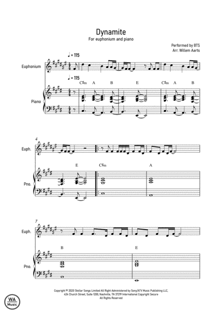 Dynamite (arr. Willem Aarts)