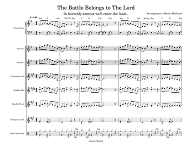 The Battle Belongs To The Lord - Score Only (arr. Alberto Malisani)