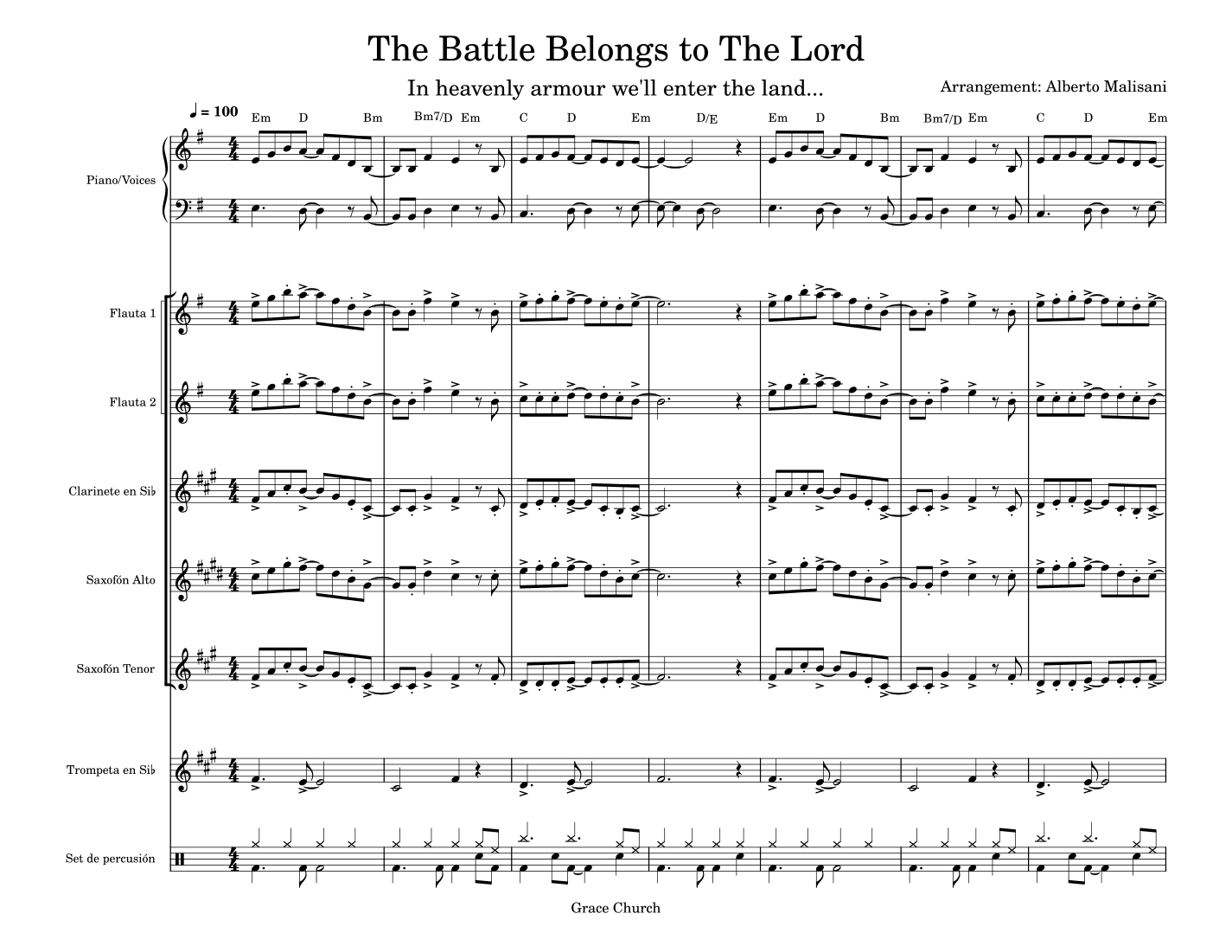 The Battle Belongs To The Lord - Score Only (arr. Alberto Malisani)