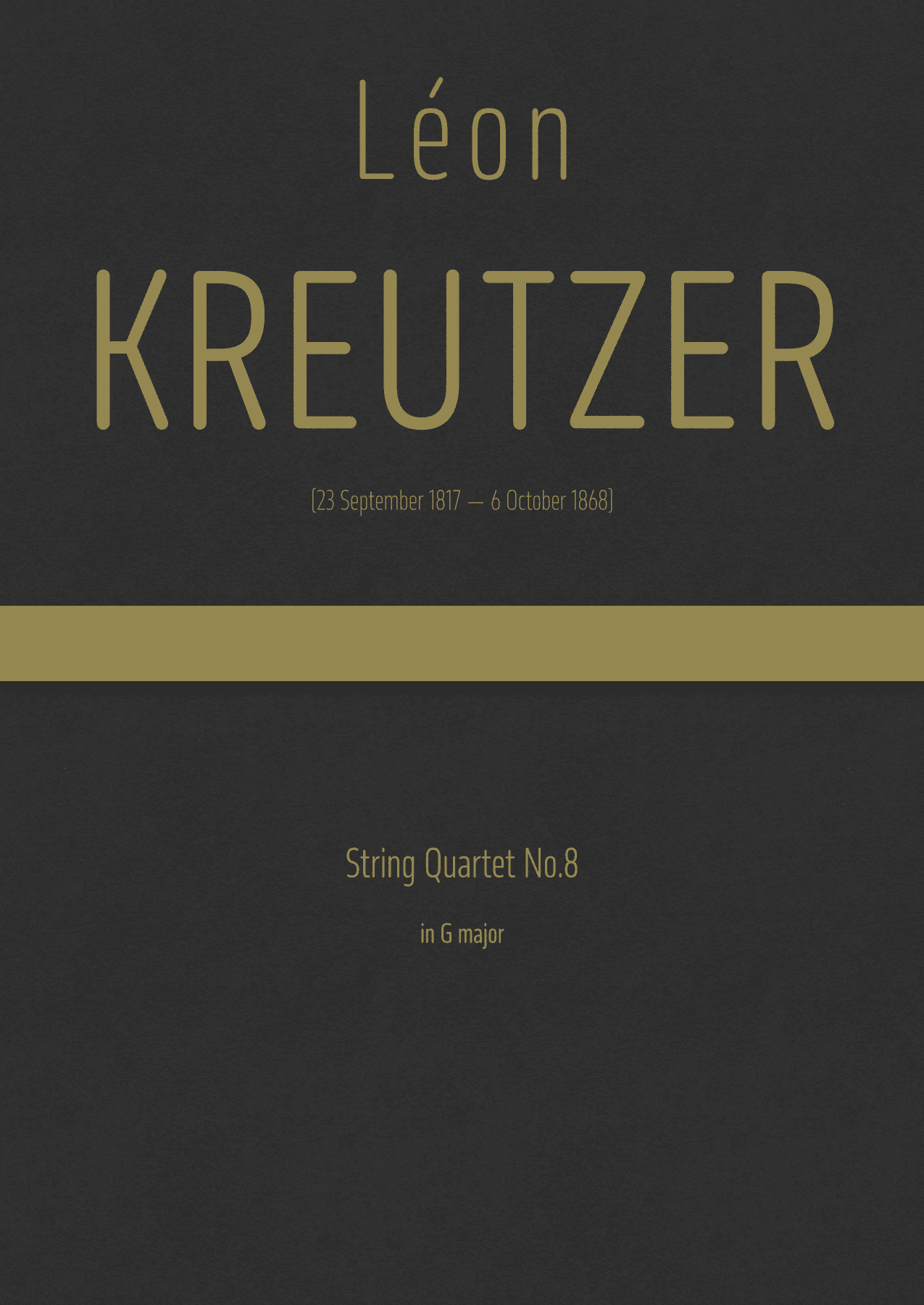 Kreutzer - String Quartet No.8  in G major (arr. J.G. Cucó Barber)