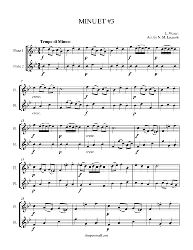 Minuet #3 (arr. Nick Lacanski)