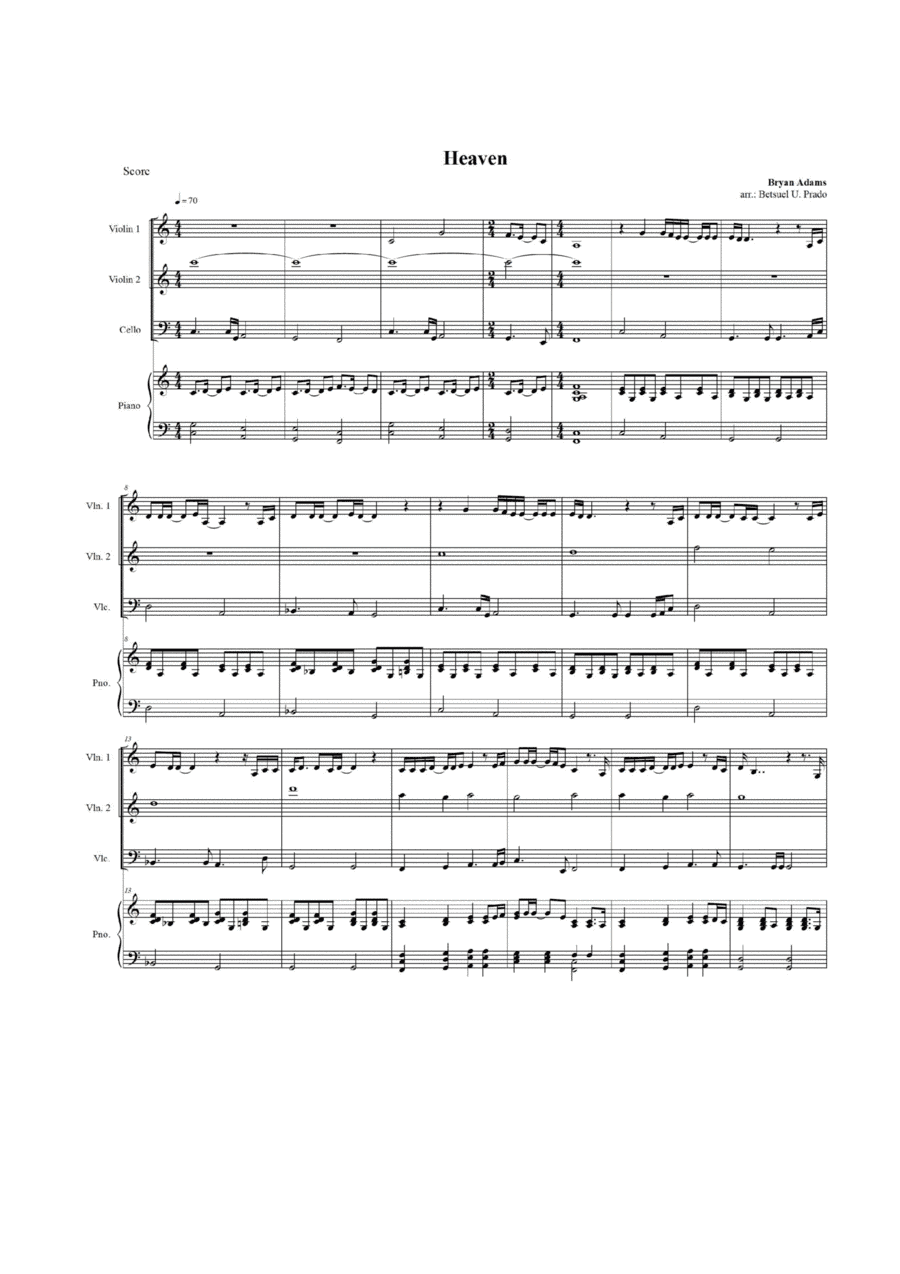 Heaven (arr. Betsuel Uesile Prado)