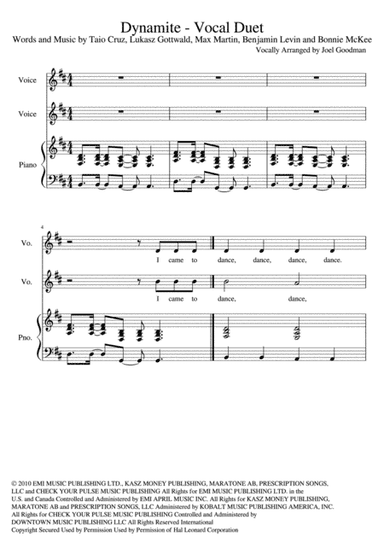 Dynamite (arr. Joel Goodman)