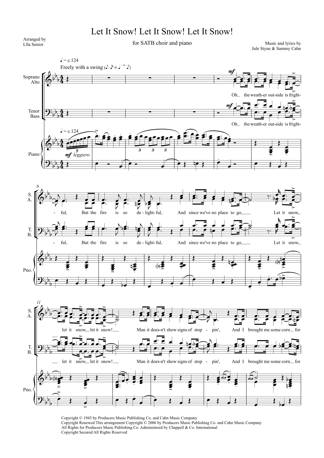 Let It Snow! Let It Snow! Let It Snow! (arr. Lila Senior)