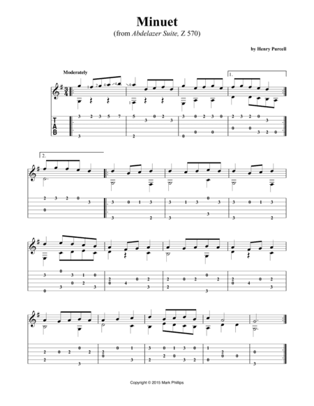 Minuet (from Abdelazer Suite) (arr. Mark Phillips)