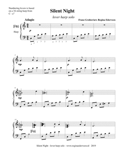 Silent Night - lever harp solo