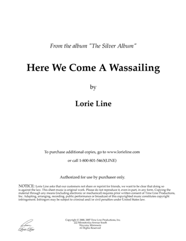 Here We Come A-Wassailing (arr. Lorie Line)