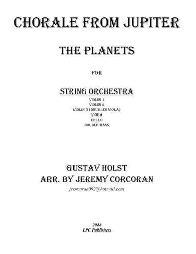 Chorale from Jupiter for String Orchestra (arr. Jeremy Corcoran)