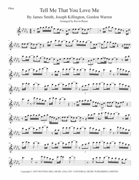 Tell Me That You Love Me (arr. Kevin Busse)