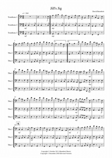 Jill's Jig for Trombone Trio