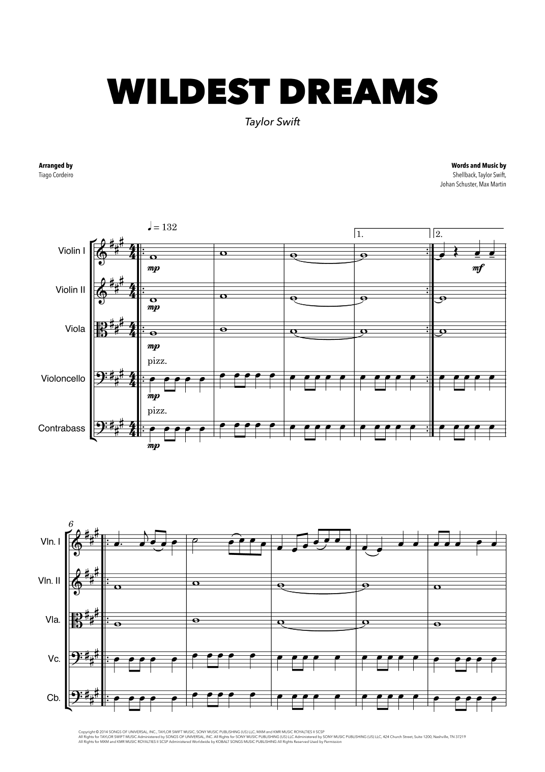 Wildest Dreams (arr. Tiago Cordeiro)