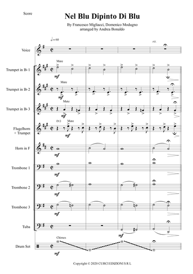 Volaremos Nel Blu Dipinto Di Blu (arr. Andrea Bonaldo)