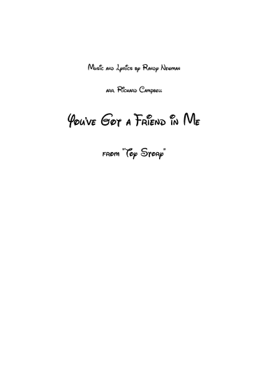 You've Got A Friend In Me (arr. Richard Campbell)