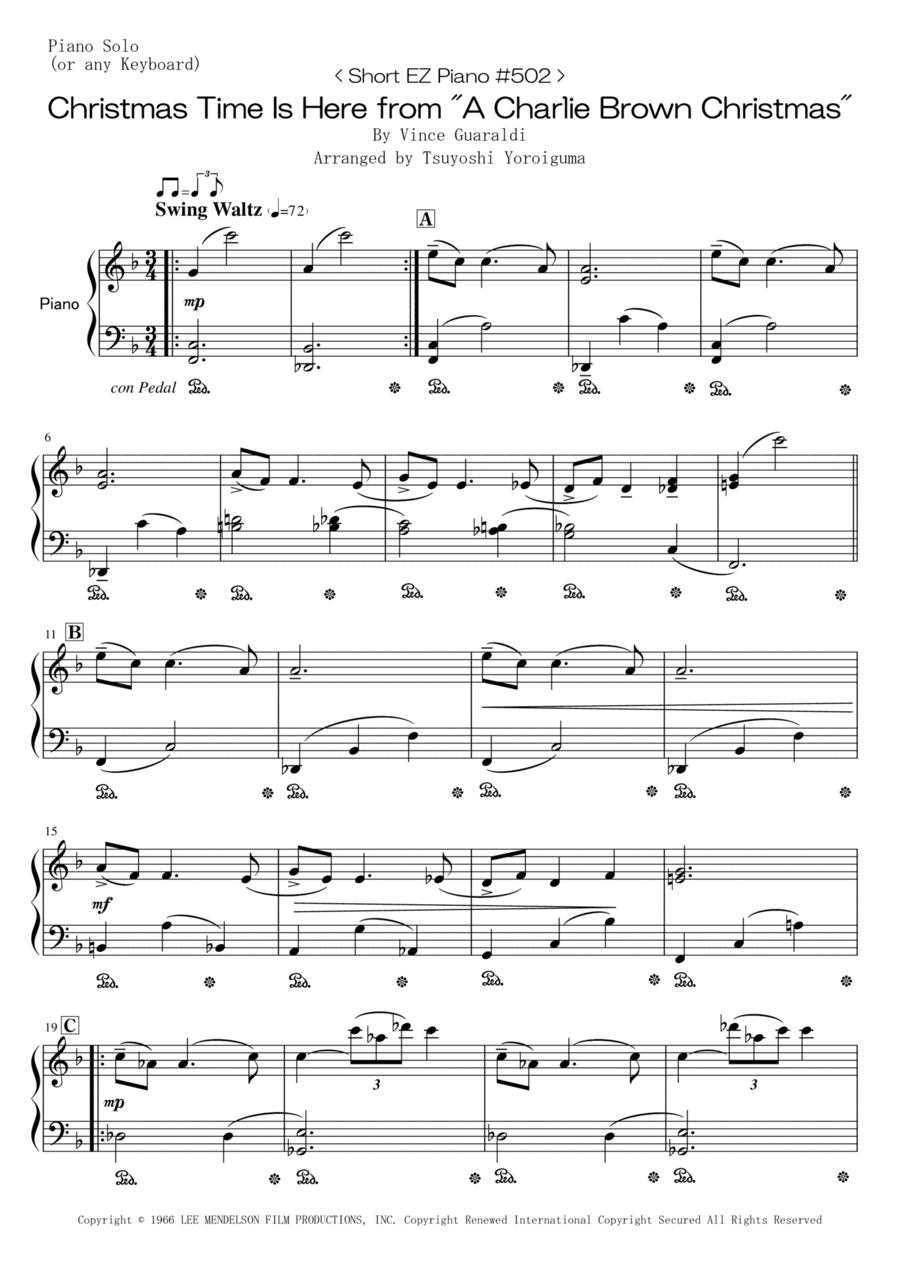Christmas Time Is Here (arr. Tsuyoshi Yoroiguma)