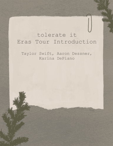 Tolerate It (arr. Morgan Brook Alm)