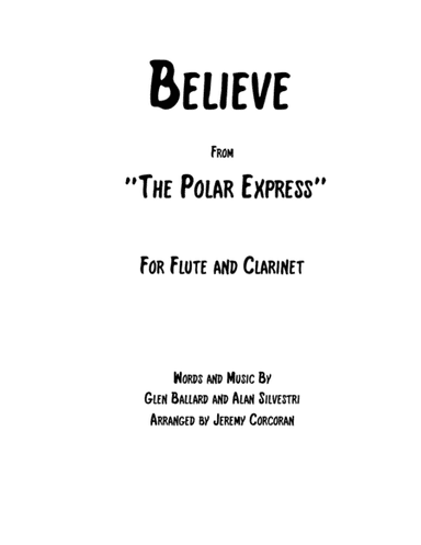 Believe (arr. Jeremy Corcoran)