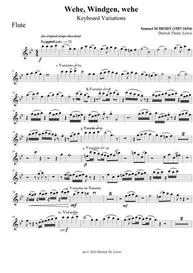 Samuel Scheidt: "Wehe, Windgen, Wehe" (Blow winds, blow)--for woodwind quintet (arr. Derrick ThomasLewis)