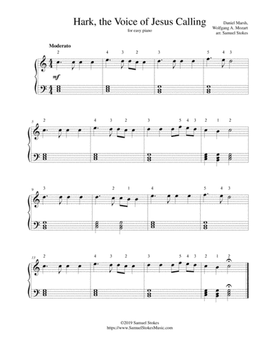 Hark, the Voice of Jesus Calling (Here am I, Send Me) - for easy piano (arr. Samuel Stokes)