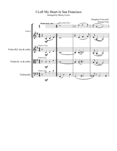 I Left My Heart In San Francisco (arr. Sherry Lewis)