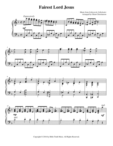 Fairest Lord Jesus (arr. Glenn Christianson)