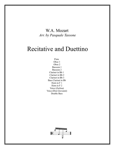 Recitative and Duet "La ci darem la mano" from Don Giovanni (arr. Pasquale Tassone)