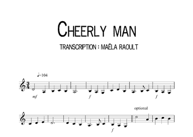 Cheerly man (arr. Maëla Raoult)