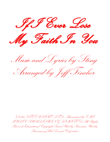 If I Ever Lose My Faith In You (arr. Jeff Tincher)