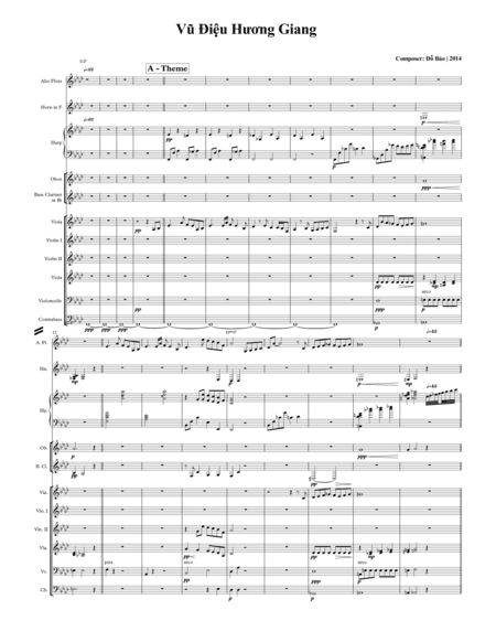 Vu Ði?u Huong Giang | Perfume river’s Dance (Instrumental music)(Score & Parts)