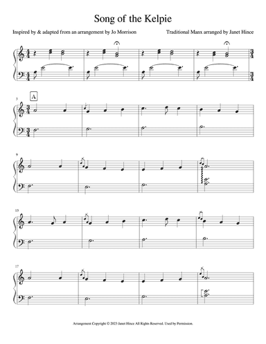 Song of the Kelpie (arr. Janet Hince)