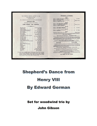 Shepherd's Dance from Henry VIII for Clarinet Trio (arr. John Gibson)