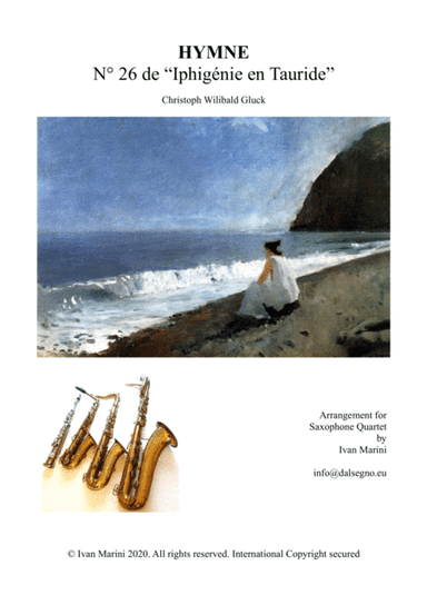 HYMNE - n. 26 from "Iphigenia in Tauris" - for Saxophone Quartet (arr. Ivan Marini)