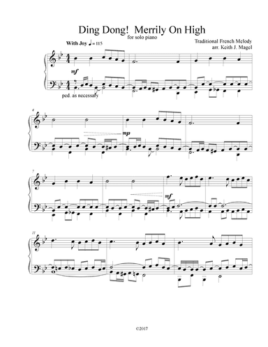 Ding, Dong Merrily On High (arr. Keith James)