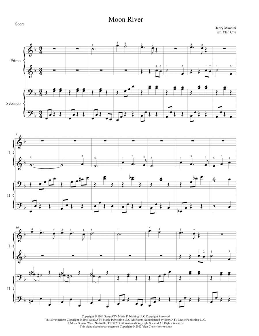 Moon River (arr. Ylan Chu)