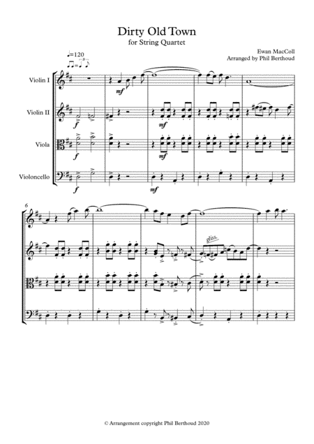 Dirty Old Town (arr. Phil Berthoud)