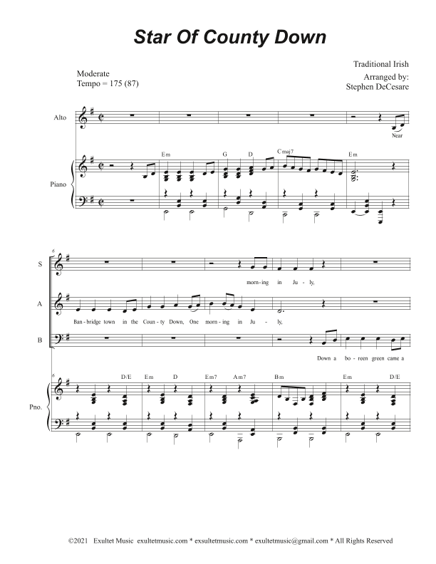Star Of County Down (SATB) (arr. Stephen DeCesare)
