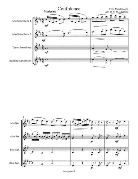 Confidence (arr. Nick Lacanski)