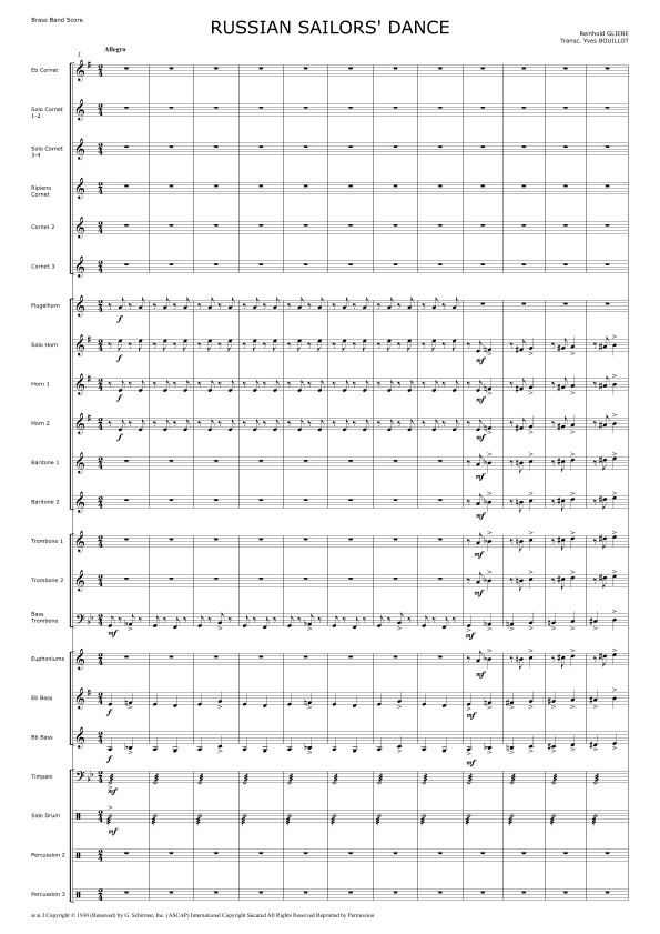 Russian Sailor's Dance (arr. Yves Bouillot)
