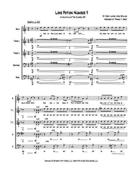 Love Potion Number 9 (arr. Thomas J. West)