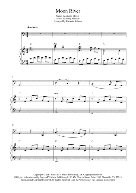 Moon River (arr. Kaiserin Rebecca)